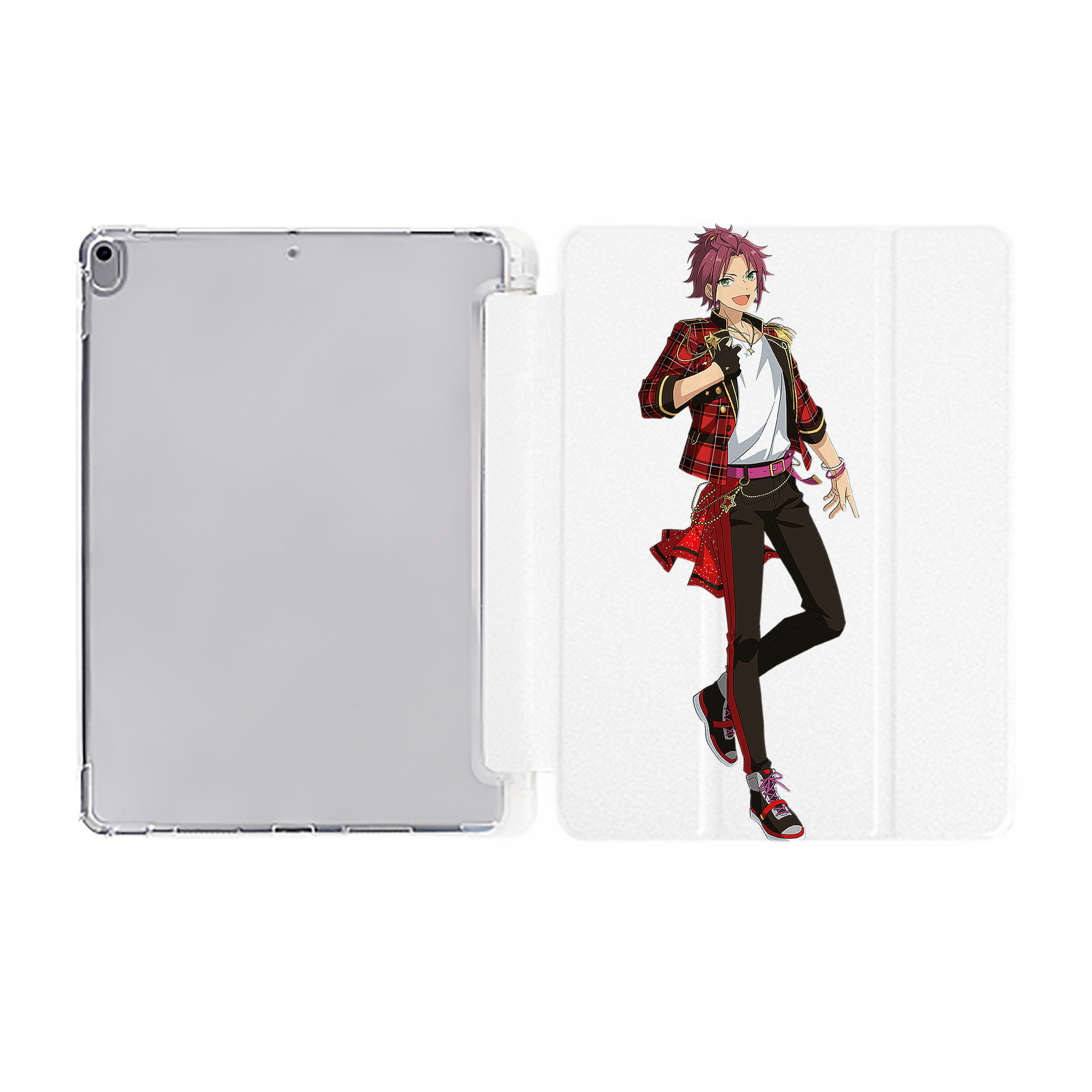 （画像用） あんさんぶるスターズ! Ensemble Stars IPad ケース ペン収納付き 三つ折りスタンド PUレザー×シリコン 対応機種9.5/10.5/10.9インチ